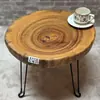 Mesa de Té de Madera de Alcanfor Talla de Raíz Madera Maciza Mesa de Café Pequeña Estilo Shaji B&B Sala de Estar Ventana Saliente Tatami Mesa Pequeña