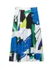 Ropa de Mujer 2026 Verano Nuevo Estilo Europeo y Americano Moda Elegante Falda Midi Plisada Estampada con Dobladillo Ancho