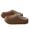 Pantuflas de Felpa de Algodón Estilo Pareja para Mujer Sienta como si pisara caca en Casa Invierno Hogar Cálidas Pantuflas de Algodón para Hombre