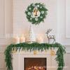 Decoração de Natal Criativa Natal 10 Pontas Folha de Pinheiro Pendente de Porta Rattan Janela Cena de Atmosfera Arranjo Pingente de Árvore de Natal