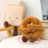 Ins creativo historia de pan tostado muñeco de peluche fábrica de muñecas venta al por mayor muñeca relajante
