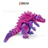 Serie de Monstruos Cocodrilo Impresos en 3D Godzilla Juguete Articulado Decoración Artesanía Transfronteriza Regalo Adorno YX