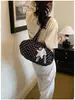 Nova Bolsa Feminina Moda Primavera Verão 2026 Versátil Estampa de Bolinhas Grande Capacidade Bolsa de Mão Casual Viagem Bolsa de Ombro Feminina