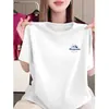 Novedades~2026 Camiseta Lisa de Cuello Redondo y Manga Corta para Mujer, Top de Moda Juvenil, Ropa Casual Versátil para Mujeres de Mediana Edad