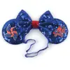 Faixa de Cabeça Elástica Ajustável Cruzada de Morcego Tema Halloween Headwear com Laço de Lantejoula