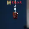 Pingente de Corrente para Celular Sapo de Madeira Arco-Íris Yiming Xianyuan Sandália Criativa de Sândalo Animal Desenho Animado Sapo Ornamento