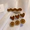 Novo Milk Curry Color Hairpin Side Clip Lado das mulheres Cute Hairpin Duckbill One-word Clip Bangs Clip Headwear Clip