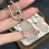 Colgantes de Buda y Guanyin de Calcedonia Blanca Natural de Alta Calidad, Colgantes de Jade de Haba de la Fortuna y Candado de Deseos de Ágata para Transmisiones en Vivo
