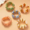 Pulsera de Cordón Elástico Acrílico Europeo y Americano con Puntada Degradada, Única y Exagerada, Estilo de Nicho, Joyería de Moda de Alta Gama para Mujeres