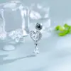 Colgante de Zirconia en Forma de Corazón Gota de Agua con Clavo para Hélice de Oreja con Varilla de Aleación de Titanio F136 Piercing para Oreja