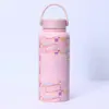 Copo Térmico Garrafa Espacial 32oz Transfronteiriço Grande Capacidade Boca Larga Portátil a Vácuo Esportivo Garrafa de Água Outdoor Copo de Água Estampado
