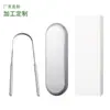 Fábrica de Origem Limpador de Língua Aço Inoxidável Design de Cabeça Dupla Raspador de Língua Bucal Portátil Conjunto de Limpador de Língua