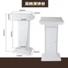 Púlpito de Fala Branco Simples de Alta Qualidade, Mesa de Palestra Moderna, Mesa de Boas-Vindas, Mesa de Recepção, Mesa do Anfitrião, Mesa de Inscrição