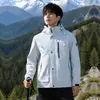 Chaqueta Funcional Urbana para Mujer para Primavera y Otoño, Abrigo Deportivo a Prueba de Viento e Impermeable, Chaqueta de una Sola Capa Multibolsillos para Exteriores para Hombre