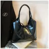 Bolso de Mujer de PU Estilo Coreano con Nuevo Lazo, Bolso de Hombro Literario Simple para el Trabajo, Bolso Tote Grande de Gran Capacidad para el Brazo, Mujer