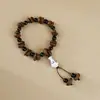 Pulsera de Grano de Café de Cerámica Jingdezhen, Refrescante y que no se decolora, Joyería de Alta Gama para Mujer, Accesorio Versátil de Nuevo Estilo Chino, Mayoreo