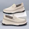 Novos Sapatos de Caminhada Estilo Verão Old Beijing Masculino, Sapatos Casuais Slip-On Ultra-Leves Respiráveis Fly-Knit Antiderrapantes Resistentes ao Desgaste Masculino