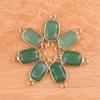 1637-cristal natural doble agujero sección rectangular colgante accesorios de joyería Diy collar pulsera accesorios conector