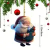 Pingente Transfronteiriço Novo Velhinho Sem Rosto de Natal Decorações de Árvore de Natal Planas de Acrílico Decoração de Casa Enfeites para Pendurar