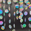 Nova Guirlanda de Papel Iridescente em Forma de Coração com Tema Disco Decoração de Festa de Aniversário Pendente de Parede de Fundo