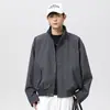 Chaqueta de solapa versátil de estilo Old Money de moda para hombre, abrigo Harrington de corte limpio de alta gama