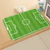 Alfombra de Piso de Franela con Diseño de Campo de Fútbol Transfronterizo Alfombra de Piso Absorbente para Puerta de Baño Alfombra de Piso Antideslizante para Puerta de Entrada Hogareña Baño