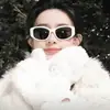 2025 Nuevo Material de Suelo de Nieve Gafas de Sol para Mujer Estilo Mismo que Mengzi YI Gafas de Sol Polarizadas de Gama Alta con Miopía BC2109