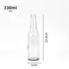 Fornecimento direto da fábrica 330ml500ml garrafa de vidro marrom garrafa de cerveja garrafa vazia garrafa de refrigerante garrafa de bebida em estoque atacado