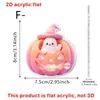Fantasma Rosado Lindo de Halloween Sosteniendo una Paleta Colgante Plano de Acrílico Decoración Festiva Adorno Atrezo