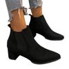Botines Cortos Estilo Francés para Mujer 2024 Otoño e Invierno Nuevo Estilo Delgado Tacón Grueso Estilo Extranjero Botas de Mujer Botines Delgados Vintage Desnudos Botas de Mujer