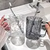 Vaso Transparente para Enjuague Bucal, Vaso para Cepillo de Dientes Doméstico, Vaso de Alto Valor para Dormitorio Estudiantil, Vaso de Pareja Estilo Lujo Accesible, Vaso para Cepillarse los Dientes