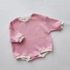 Ropa de estilo coreano ins4 colores de algodón waffle de color sólido de manga larga envuelta en pedos suave y versátil ropa infantil de estilo occidental
