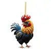 Colgante de Coche de Pollo de Dibujos Animados Navideños Nuevo Producto Transfronterizo Adornos para Árbol de Navidad Decoraciones para el Hogar