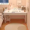 Penteadeira para Quarto de Menina, Mesa de Maquiagem Dois em Um, Novo Modelo 2025, Estilo Creme, Luxo Leve, Sensação de Alta Qualidade, Mesa de Escrita para Casa