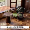 Juego de Mesa y Sillas para Cafetería, Sillón Individual para Tienda de Té de Leche, Área de Comedor Comercial de Ocio para Hotel, Estilo Retro Vintage