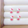 Resina Férias Desenho Animado Gato KT Decorações para Unhas Hello Kitty Boia Vermelha Grande Laço Coqueiro Acessórios de Unha Vestíveis