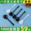 Cucharas desechables empaquetadas individualmente para llevar, cucharas especiales para ensalada de frutas, helado y postres
