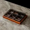 Caja de plástico para almacenar frutos secos, charola casera dividida para snacks, salón de belleza, bar, caja comercial para snacks y dulces para presentación