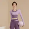 Ropa de Yoga Tops Deportivos para Mujer Primavera Nuevo Running Deportes Profesional Pilates Entrenamiento Manga Larga Traje de Gimnasio
