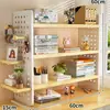 Prateleira de Armazenamento para Mesa, Organizador de Mesa, Estante Multi-Nível para Exibição de Livros, Painel Perfurado para Mesa de Escritório