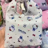 Bolsa de Compras Plegable Impermeable de Material Impreso Bolsa a Cuadros 210D Bolsa de Compras 2 en 1 Bolsa Protectora de Dibujos Animados Impermeable
