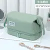 Necessaire Masculina Impermeável de Camada Dupla, Bolsa de Armazenamento para Viagem de Negócios, Bolsa de Cosméticos com Separação Seca e Úmida, Bolsa de Armazenamento para Escova de Dentes e Toalha