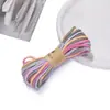 Corda de Algodão Colorida em Degradê de 4mm, Fio Cardado Tingido, para Artesanato DIY, Tecelagem, Fabricação de Pulseiras e Materiais para Joias Venda por Atacado