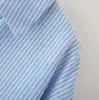 Camisa Rayada Versátil de Manga Larga Suelta Elegante para Mujer, Estilo Europeo y Americano Transfronterizo, Nueva Moda 2026, 2886909