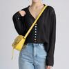Cárdigan de Punto con Cuello en V de Nuevo Diseño de Moda Ajustado de Manga Larga Moda Elegante para Mujer