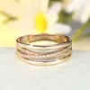 Anillo Fino Rongxing de Piedra Laminada Incrustada Transfronterizo, Disponible en Dos Colores, Adecuado para Apilamiento Diario, Citas y Regalos