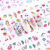 Nuevas pegatinas de arte de uñas transfronterizas ins marca de agua japonesa amor unicornio personalidad geométricas pegatinas para uñas uña