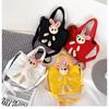 Bolsas de Moda Versátiles para Padres e Hijos, Selección Cuidadosa al por Mayor, Bolsas de Lona con Peluche de Oso y Conejo de Dibujos Animados Lindos para Niñas