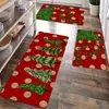 Alfombra de piso navideña transfronteriza para sala de estar, baño y entrada, antideslizante, absorbente de agua, secado rápido, resistente al desgaste, fácil de limpiar