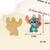 Dibujos Animados Stitch Accesorios para Joyería DIY Colgante de Aleación con Goteo de Aceite Llavero Cadena para Teléfono Móvil Colgante de Collar Colgante